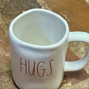 Rae Dunn HUGS Mug Coffee Chocolate Red HUGS White Mug Rae Dunn Cup